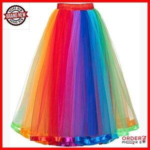 Plus Size Maxi Tutu Skirt with Satin Lining, Flared A-Line Design